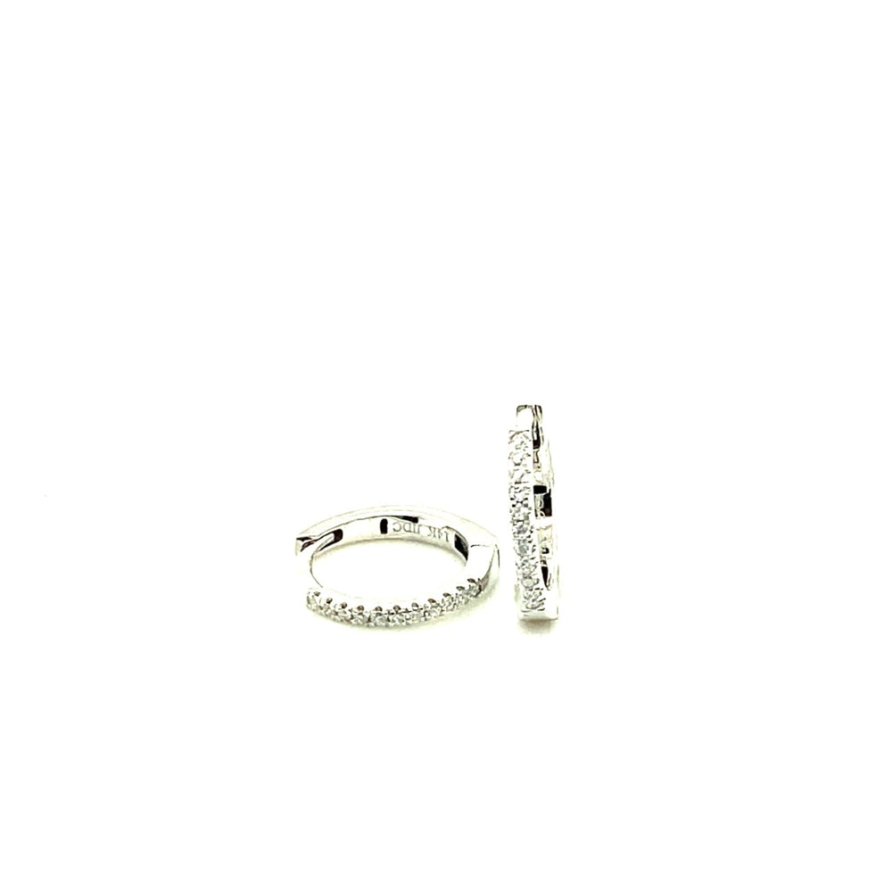 14k yellow gold diamond huggie