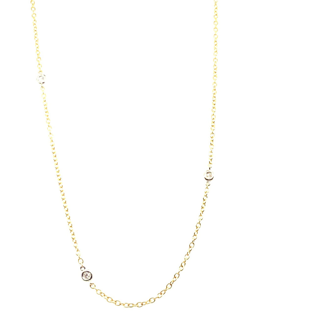 
                
                    Load image into Gallery viewer, 14KW Diamonds By The Yard Necklace
                
            