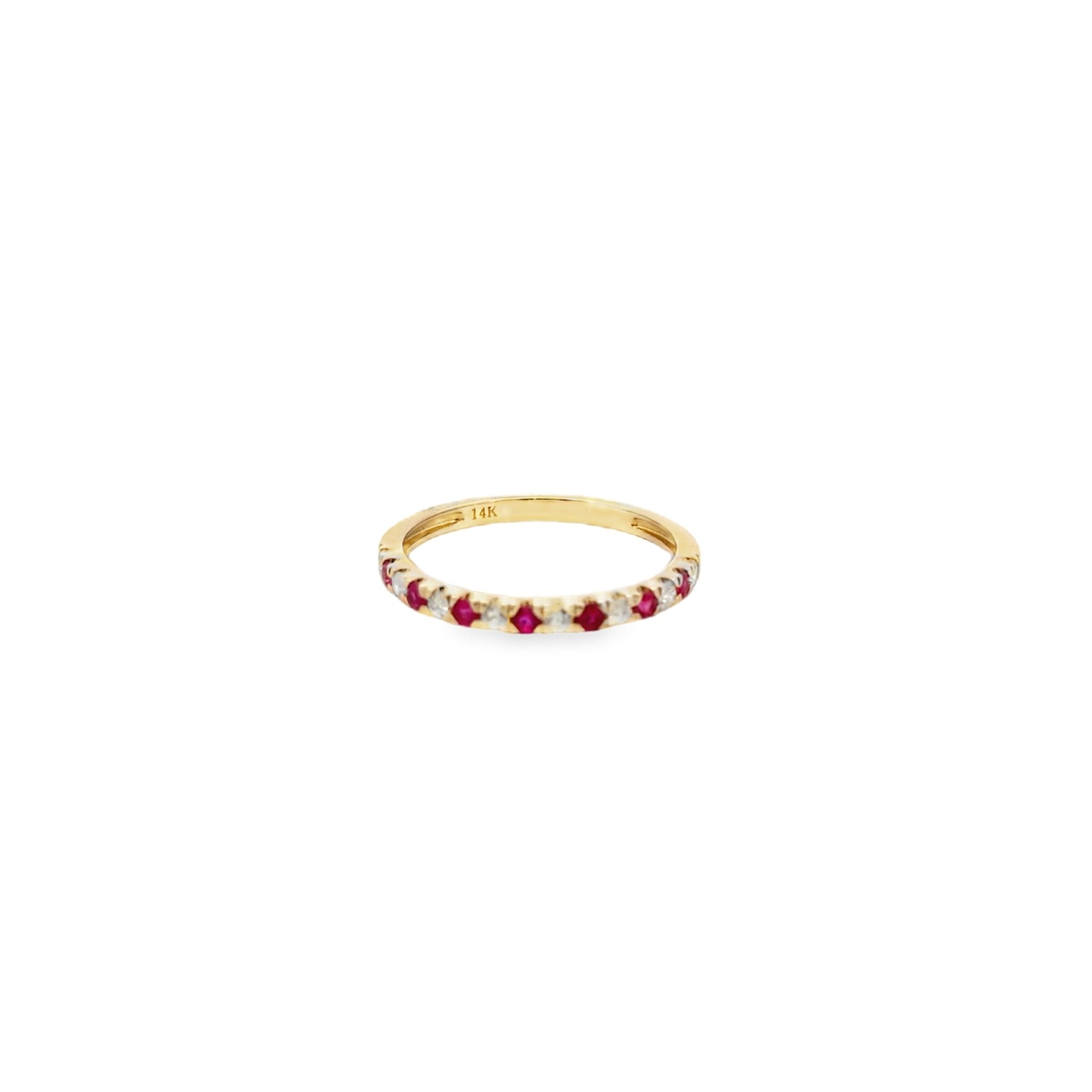 Alternating Diamond & Ruby Ring - Kelly Wade Jewelers