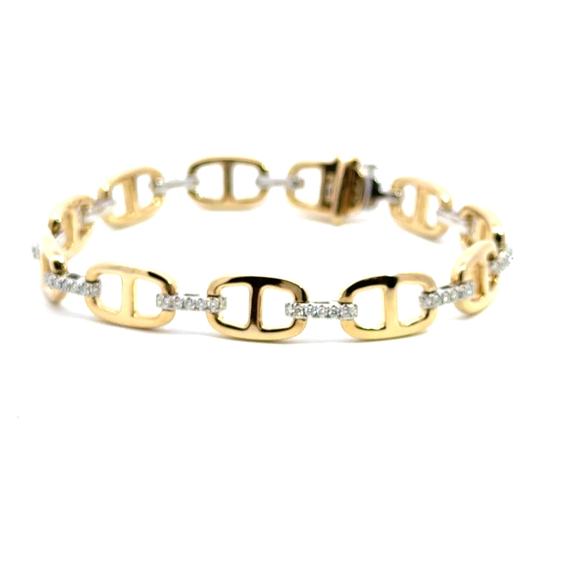Anchor Chain Bracelet With Diamonds - Kelly Wade Jewelers