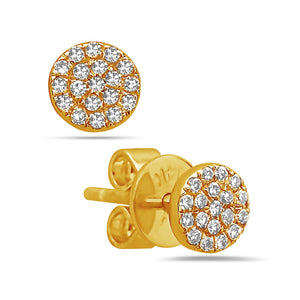 
                
                    Load image into Gallery viewer, 14k yellow gold diamond disc s
                
            