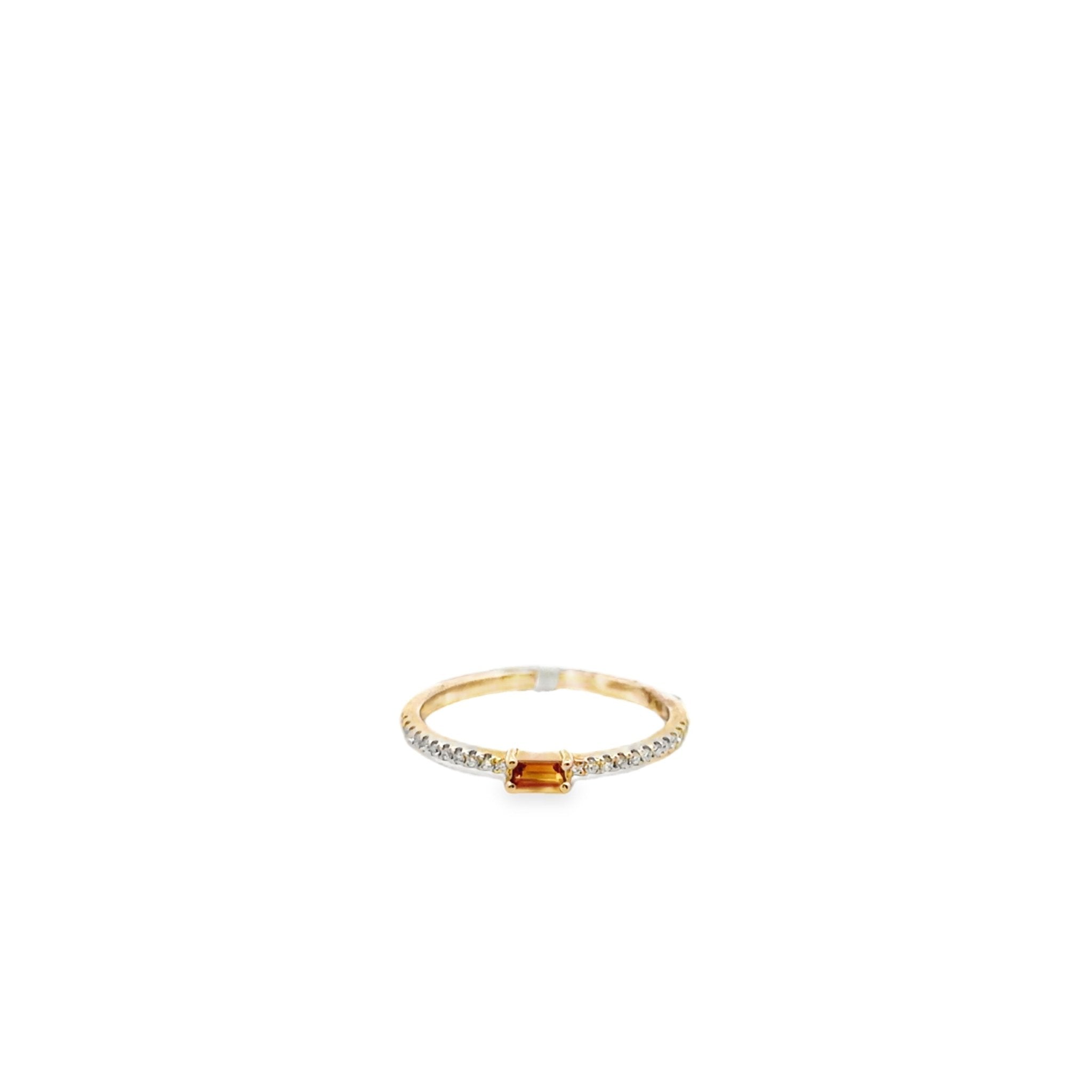 Baguette Citrine Stack Band - Kelly Wade Jewelers