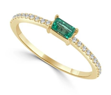 Baguette Emerald Stack Band - Kelly Wade Jewelers