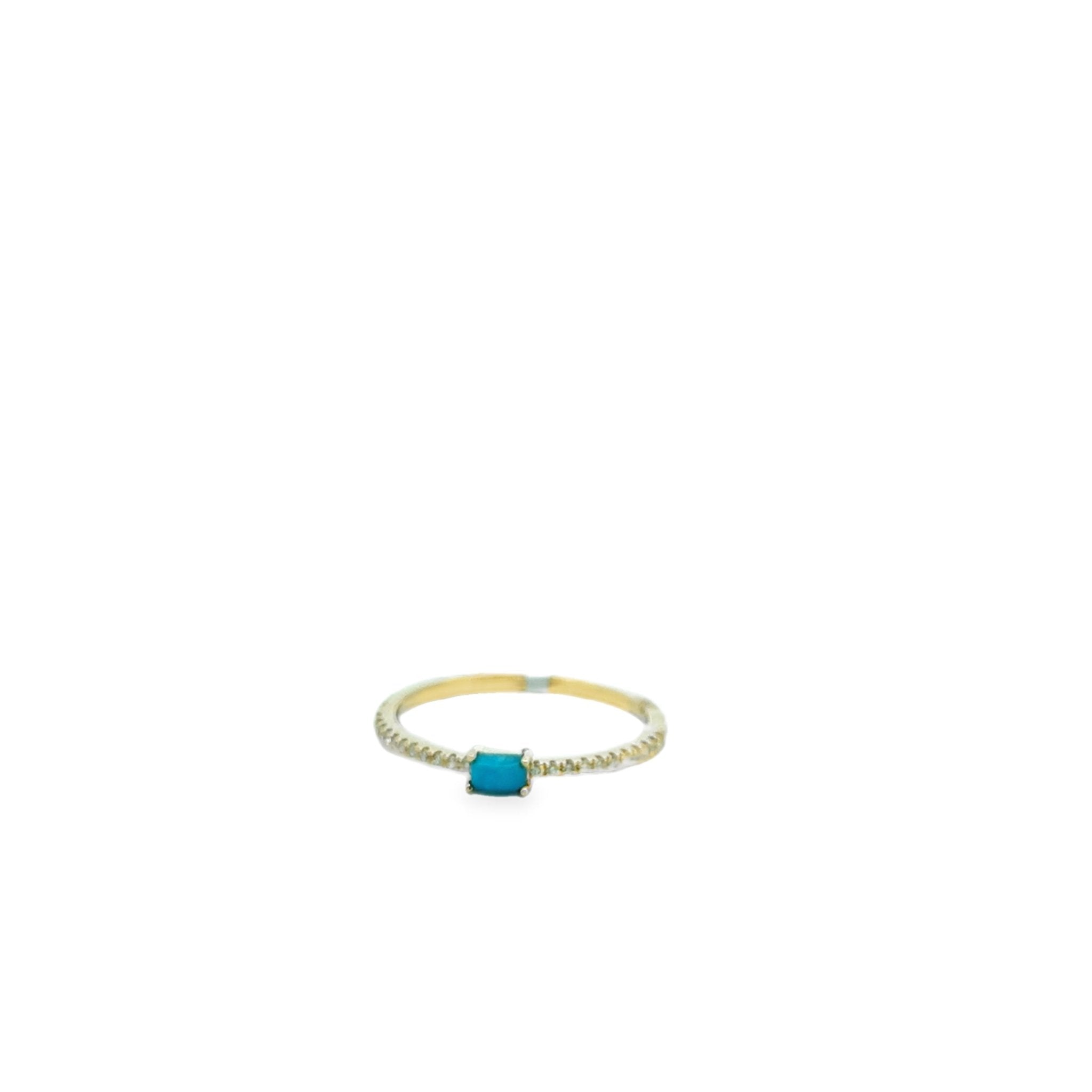 Baguette Turquoise Stack Ring - Kelly Wade Jewelers