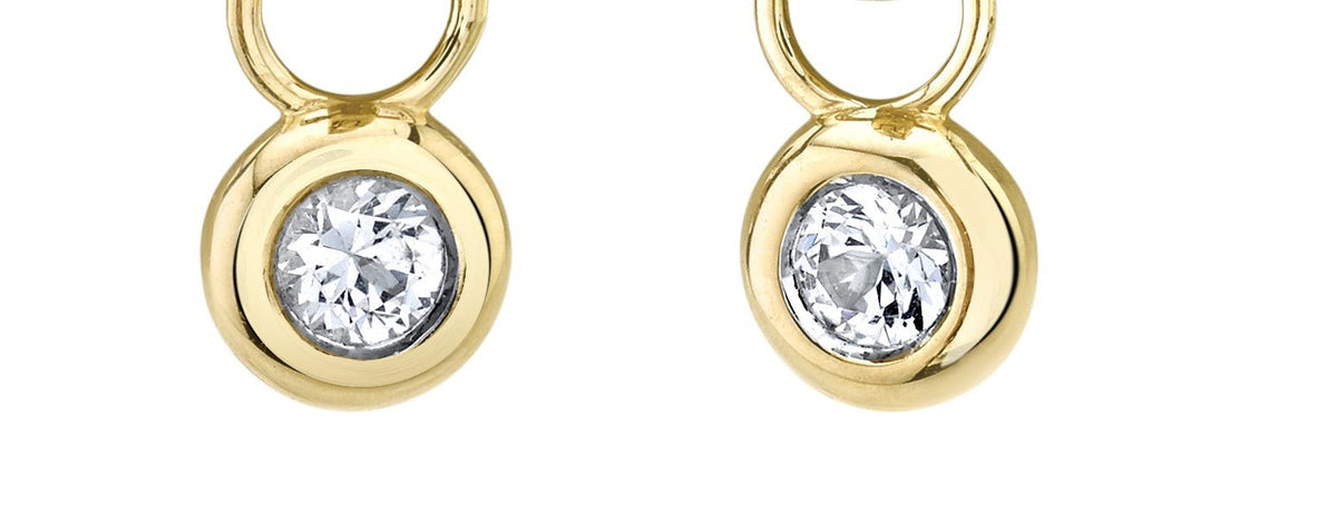 Bezel Diamond Charm - Kelly Wade Jewelers