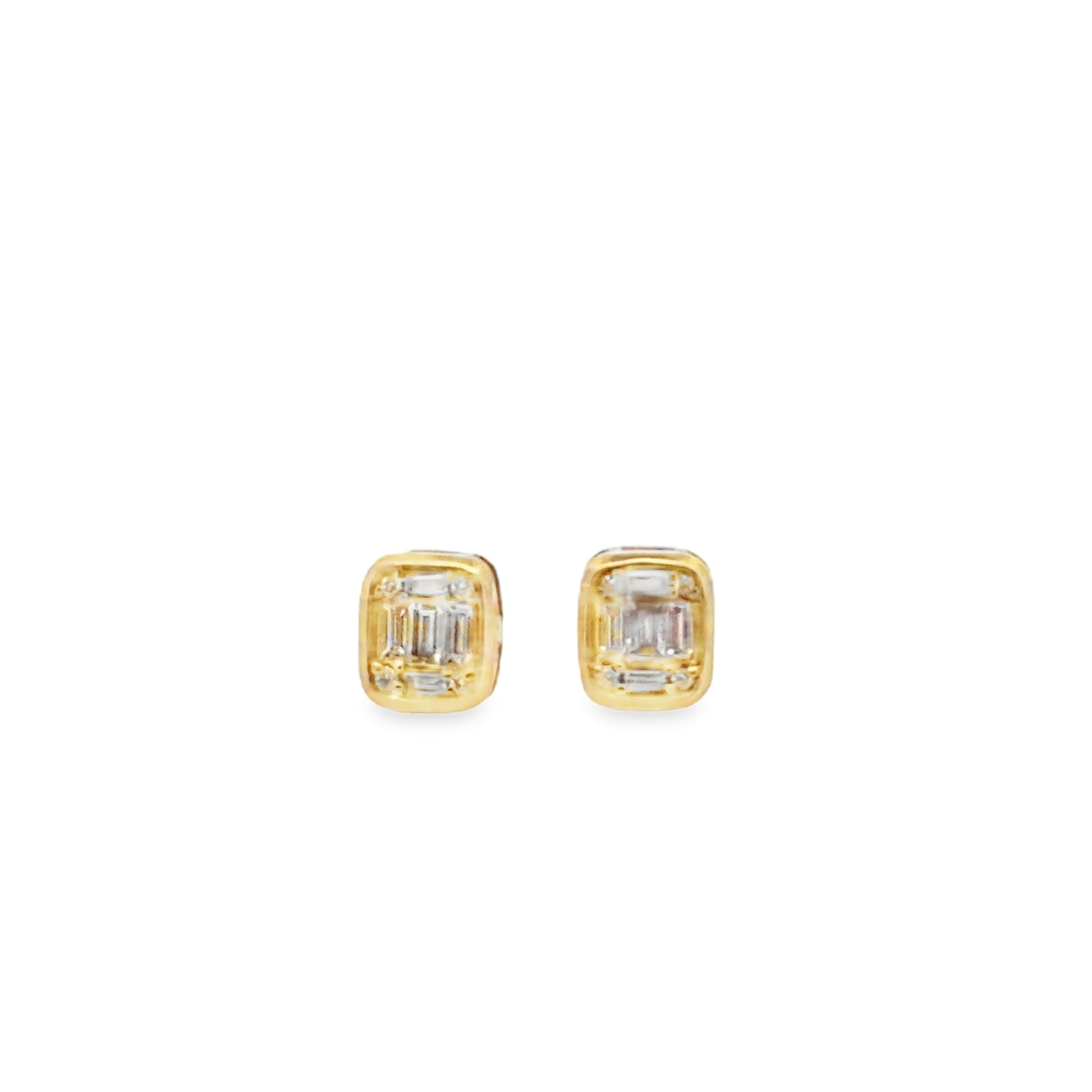 Bezel Illusion Set Diamond Studs - Kelly Wade Jewelers