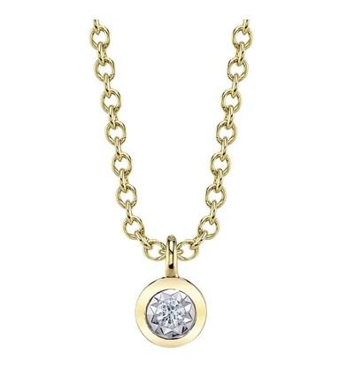 Bezel Set Diamond Necklace - Kelly Wade Jewelers