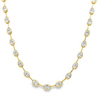Bezel Set Diamond Spaced Necklace - Kelly Wade Jewelers