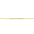Bezel Set Emerald Beaded Bracelet - Kelly Wade Jewelers