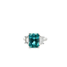 Blue Zircon & Diamond Ring - Kelly Wade Jewelers