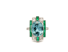 Burma Sapphire Diamond Emerald Ring - Kelly Wade Jewelers