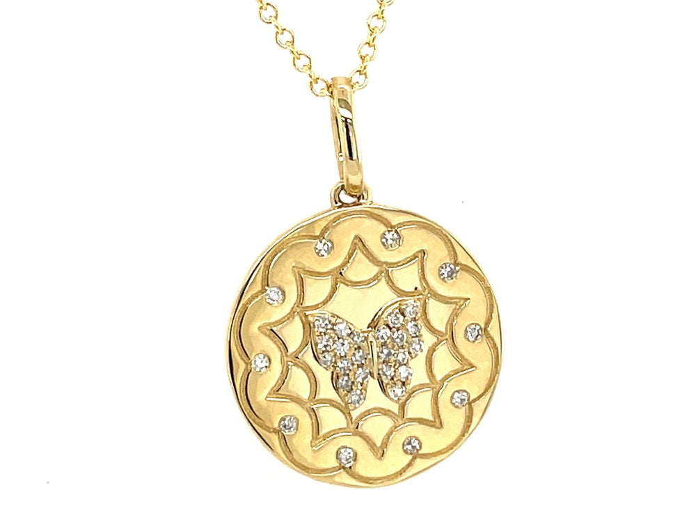 Butterfly Medallion Pendant - Kelly Wade Jewelers Store