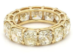 
                
                    Load image into Gallery viewer, 18KY Fancy Yellow Eternity Ring
                
            