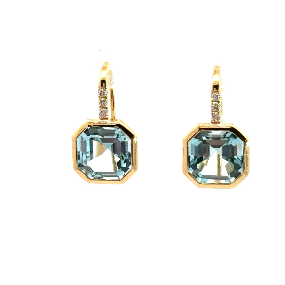 Goshwara blue topaz and diamond earrings
