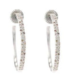 Champagne Diamond Half Hoops - Kelly Wade Jewelers