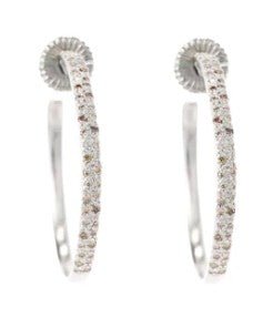 Champagne Diamond Half Hoops - Kelly Wade Jewelers