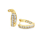 Channel Set Diamond Hoops - Kelly Wade Jewelers
