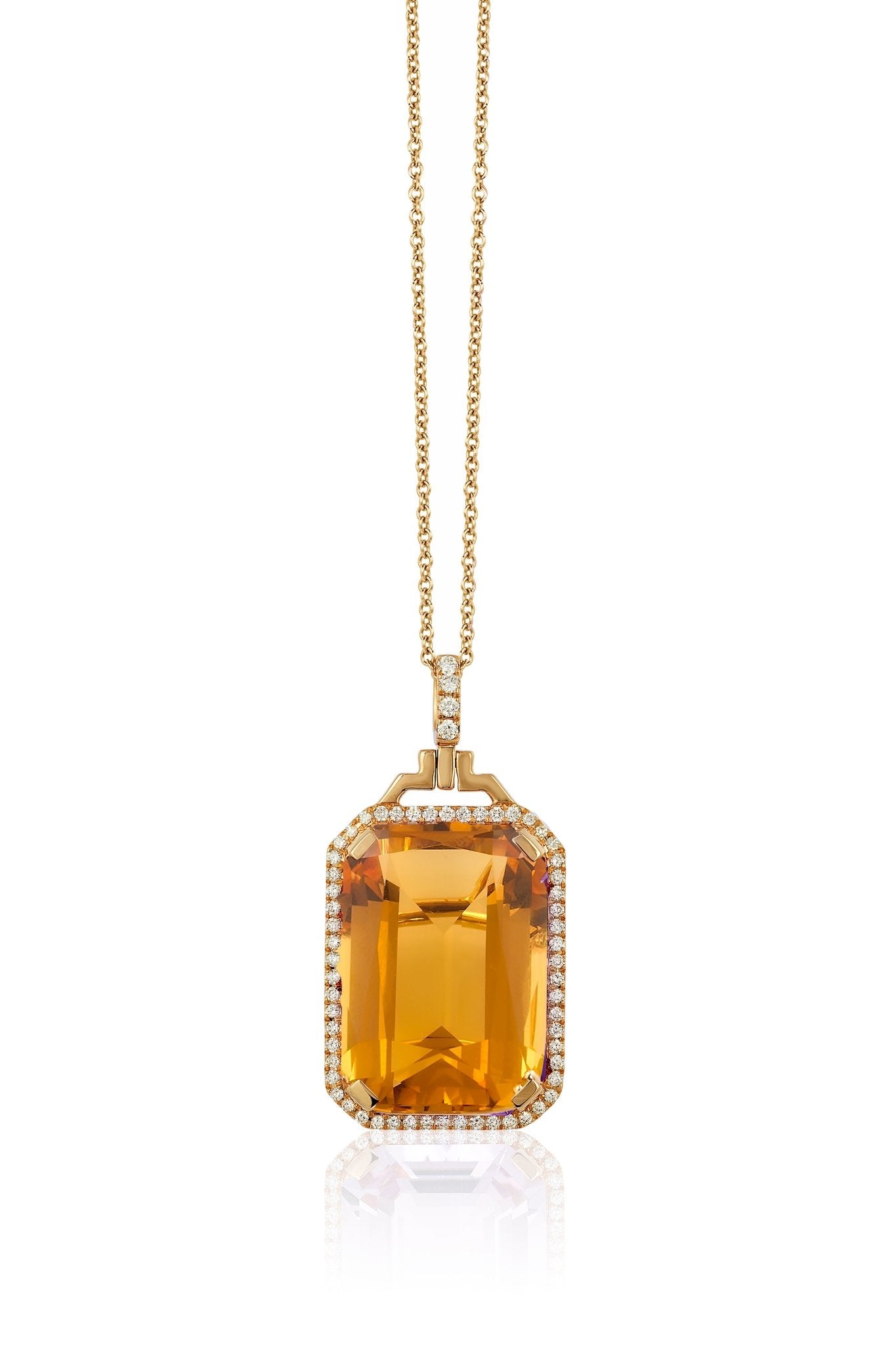 Citrine Diamond Necklace - Kelly Wade Jewelers Store