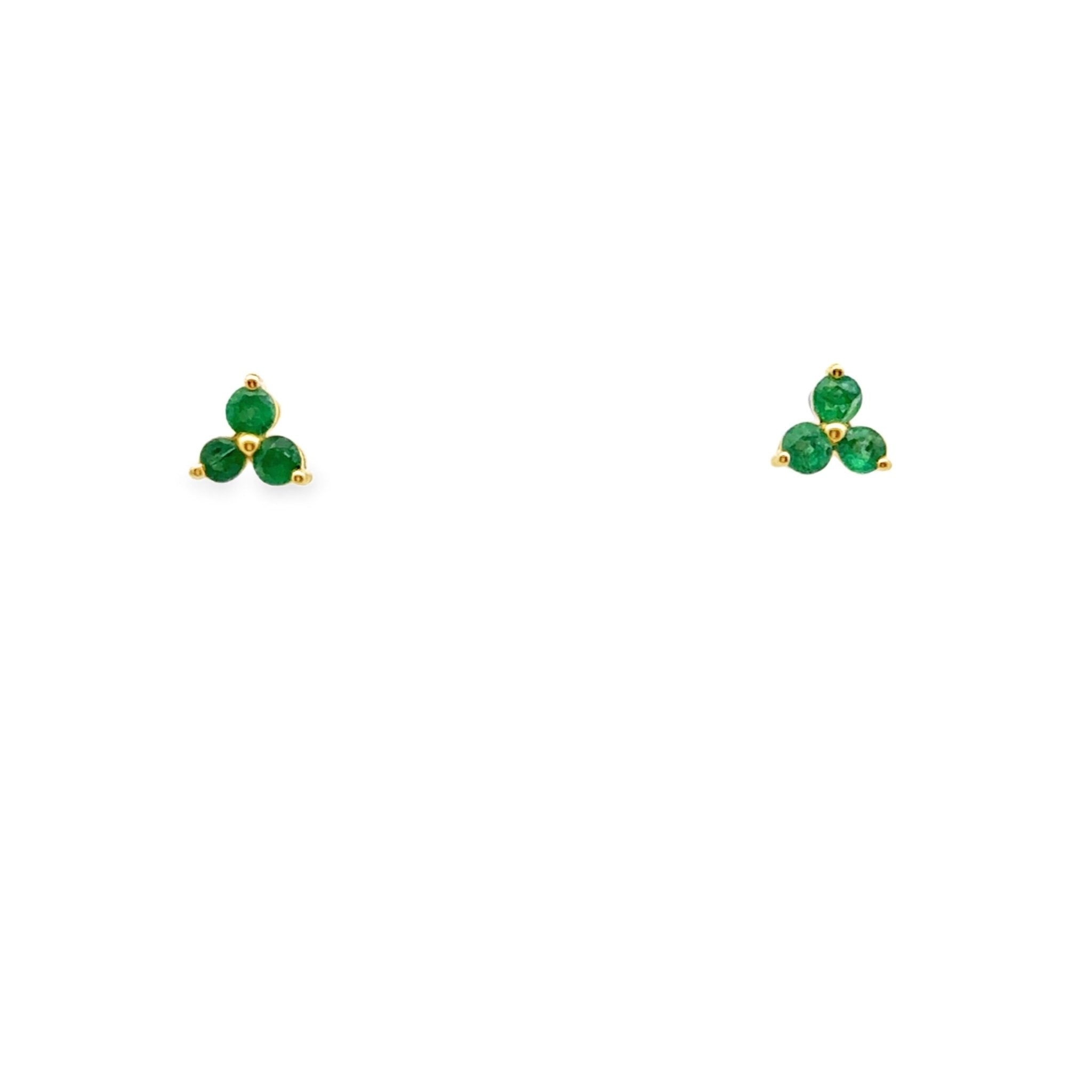 Cluster Emerald Studs - Kelly Wade Jewelers