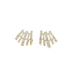 Curved Diamond Bar Earrings - Kelly Wade Jewelers