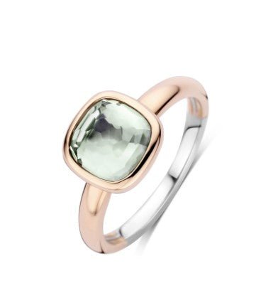 Cushion Cut Green Stone Ring - Kelly Wade Jewelers