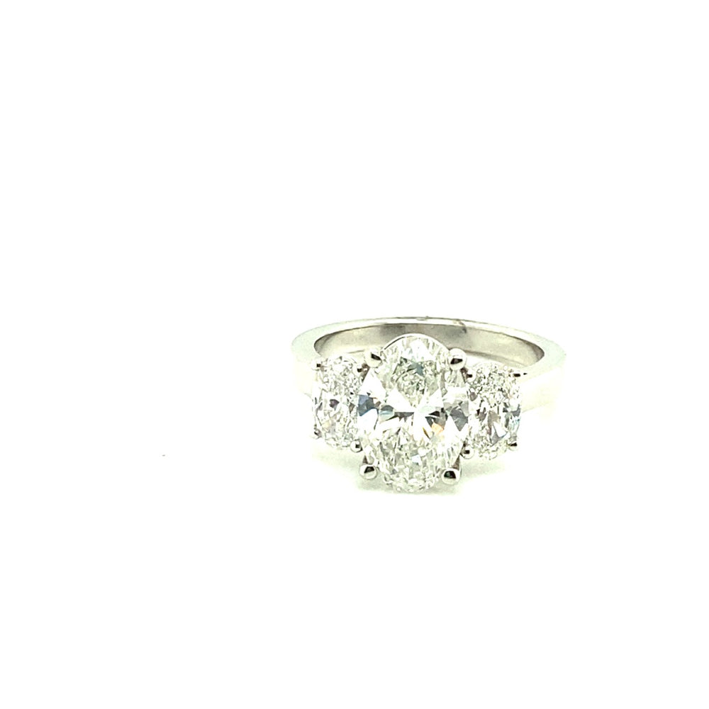Platinum Semi-mount Oval Diamond Ring