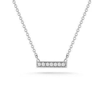 Diamond Bar Chain Necklace - Kelly Wade Jewelers