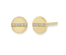 Diamond Bar Disc Earrings - Kelly Wade Jewelers Store