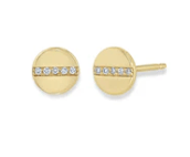 Diamond Bar Disc Earrings - Kelly Wade Jewelers Store