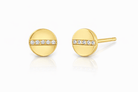 Diamond Bar Disc Earrings - Kelly Wade Jewelers