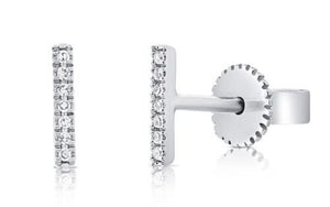Diamond Bar Earrings - Kelly Wade Jewelers Store