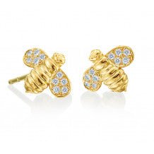 Diamond Bee Studs - Kelly Wade Jewelers Store