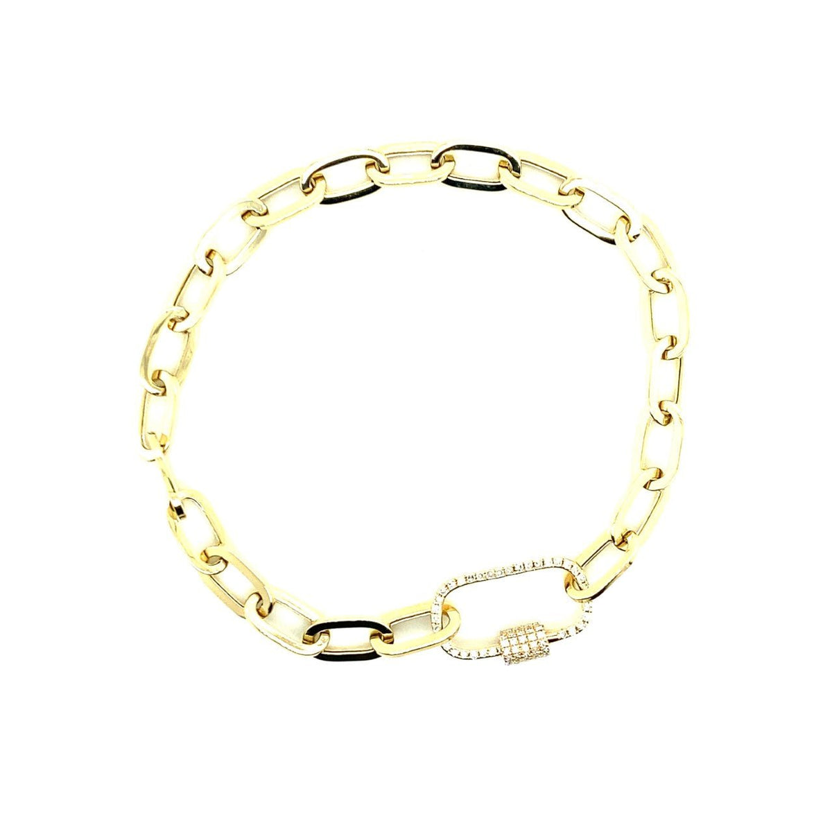 Diamond Carabiner Bracelet - Kelly Wade Jewelers