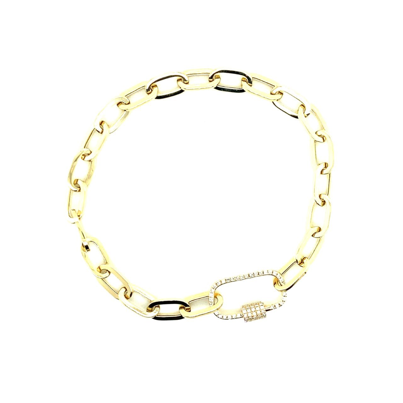 Diamond Carabiner Bracelet - Kelly Wade Jewelers