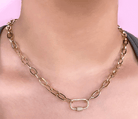 Diamond Carabiner Paperclip Necklace - Kelly Wade Jewelers Store