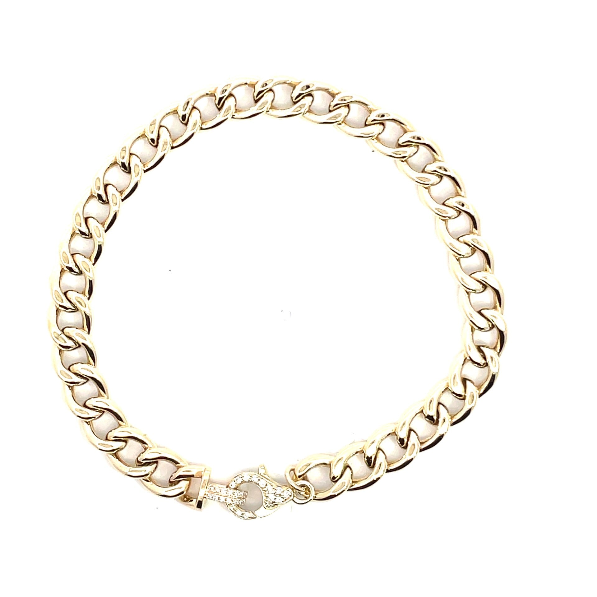 Diamond Clasp Link Bracelet - Kelly Wade Jewelers