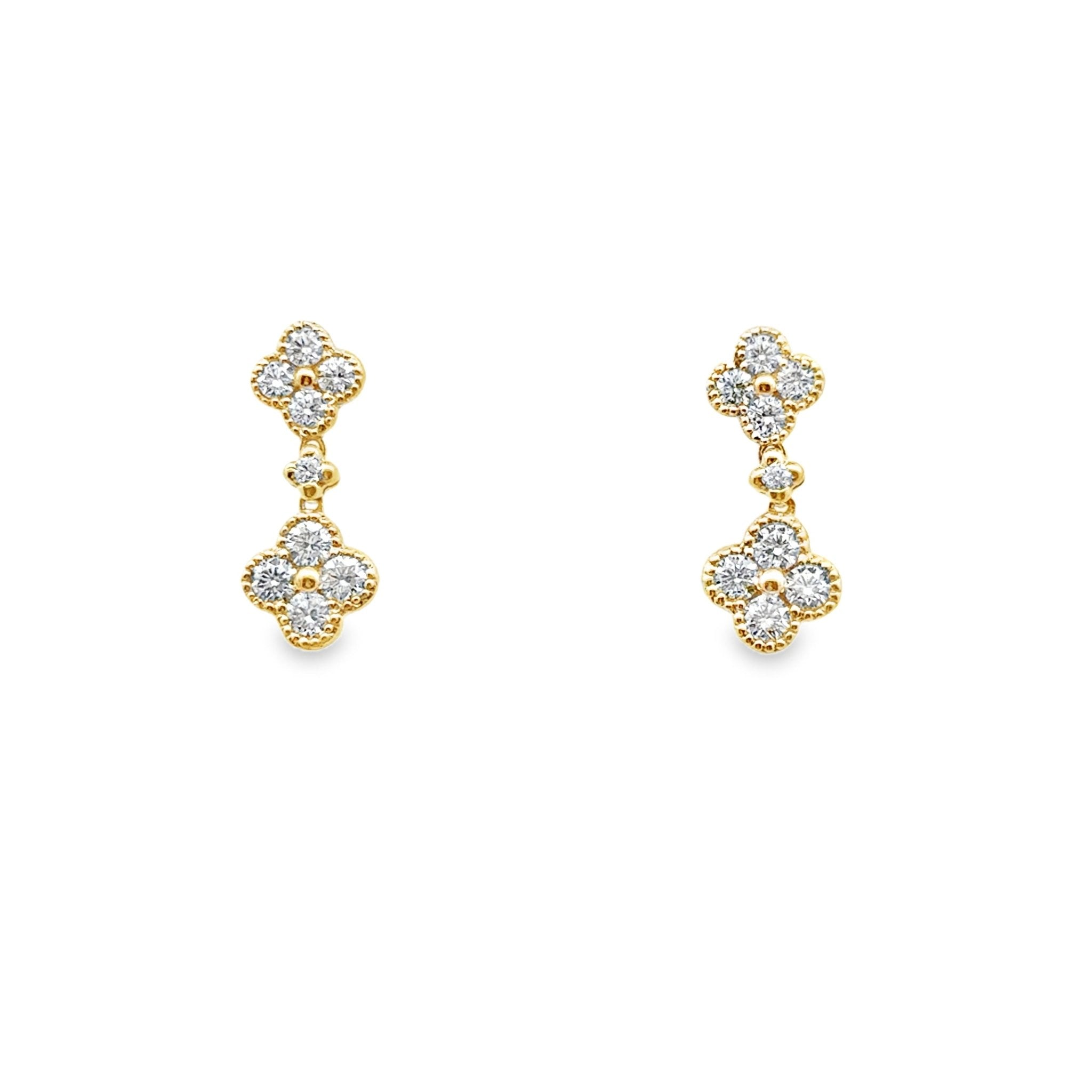Diamond Clover Earrings - Kelly Wade Jewelers