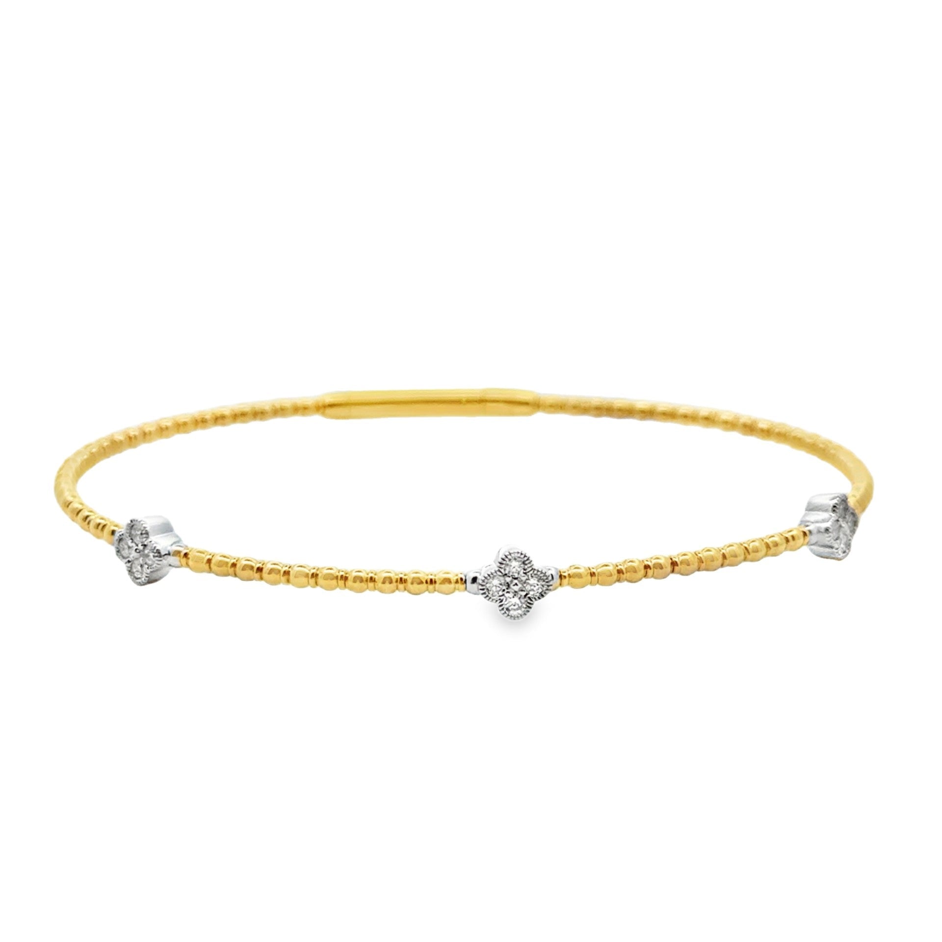 Diamond Clover Flexible Bracelet - Kelly Wade Jewelers