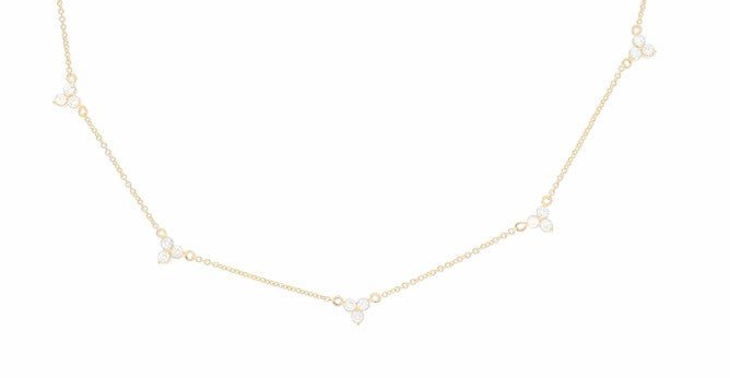 Diamond Cluster Chain Necklace - Kelly Wade Jewelers
