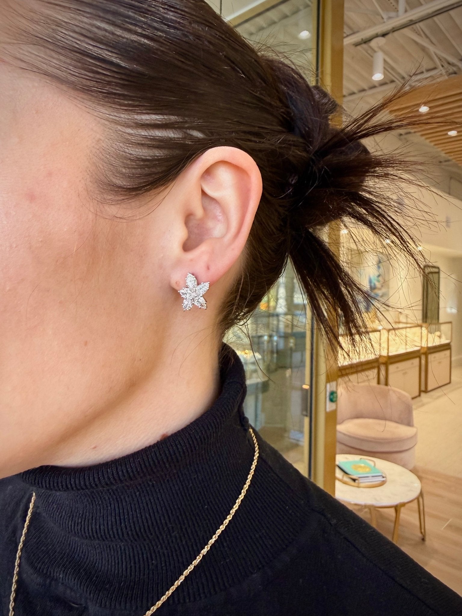 Diamond Cluster Earrings - Kelly Wade Jewelers