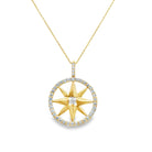 Diamond Compass Pendant Necklace - Kelly Wade Jewelers