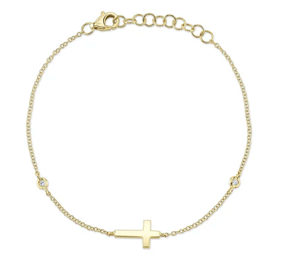 Diamond Cross Chain Bracelet - Kelly Wade Jewelers