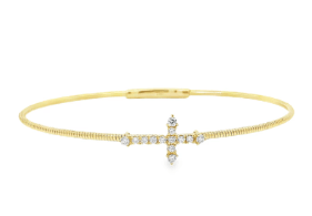 Diamond Cross Flexible Bracelet - Kelly Wade Jewelers