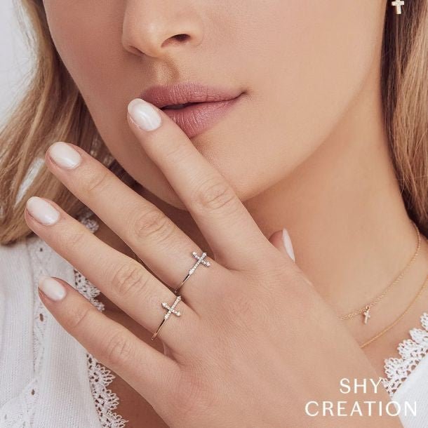 Diamond Cross Ring - Kelly Wade Jewelers