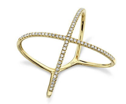 Diamond Crossover Ring - Kelly Wade Jewelers