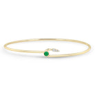 Diamond Emerald Bangle - Kelly Wade Jewelers