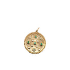 Diamond Emerald Disc Charm - Kelly Wade Jewelers Store