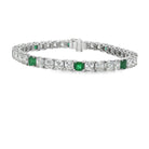 Diamond & Emerald Eternity Bracelet - Kelly Wade Jewelers