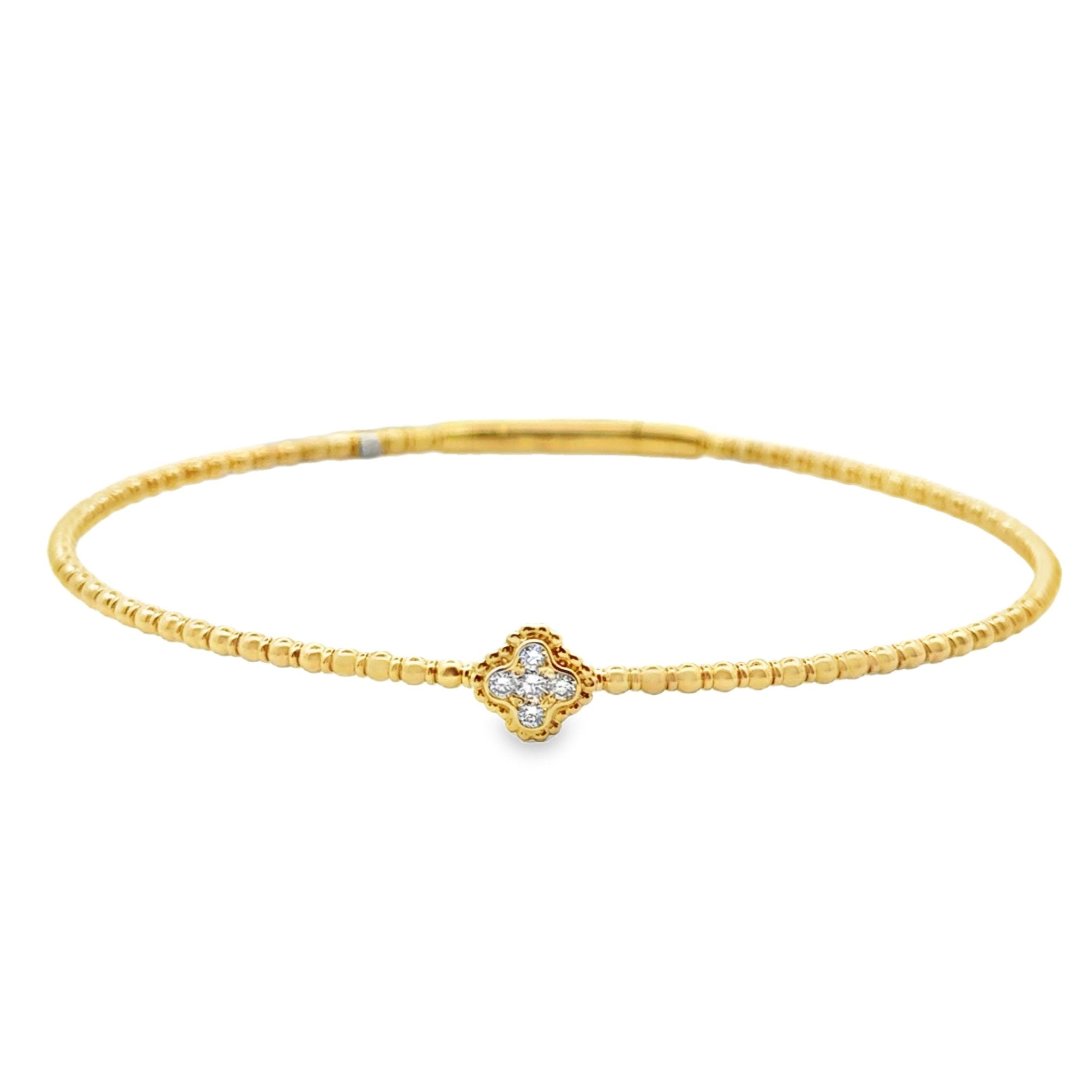 Diamond Flower Flexible Bracelet - Kelly Wade Jewelers
