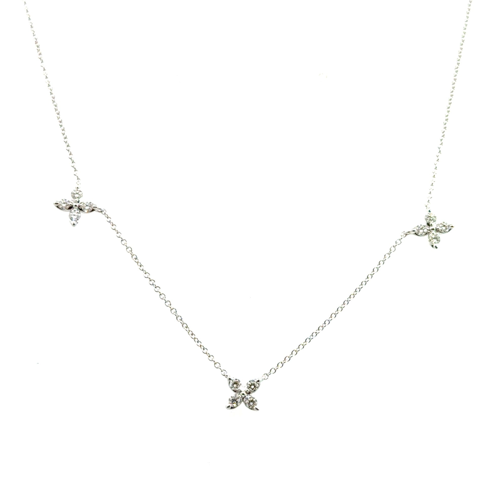 Diamond Flower Necklace - Kelly Wade Jewelers